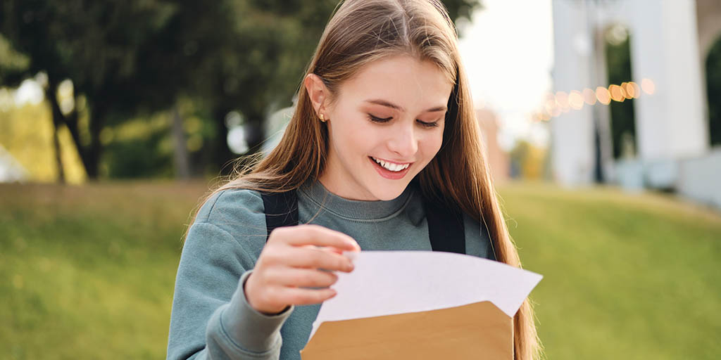 Elated Successful Student